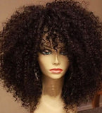 Curly wig with bangs