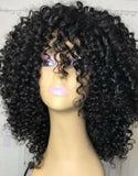 Curly wig with bangs