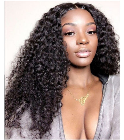 Dewp curly glueless wig